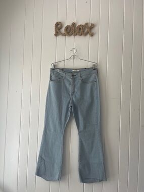 Levi’s 726 Flare  Light Blue Pinstripe Women's Jeans 31